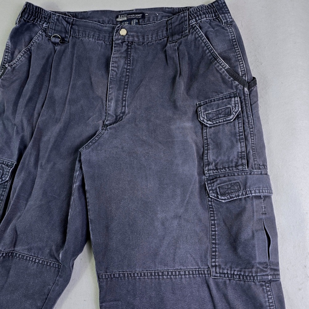 5.11 Tactical Series Cargo Pant Men 38x34 (34x32 actual) Blue Utility Distressed - Picture 2 of 14